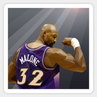 Karl Malone Low Poly Flex Sticker